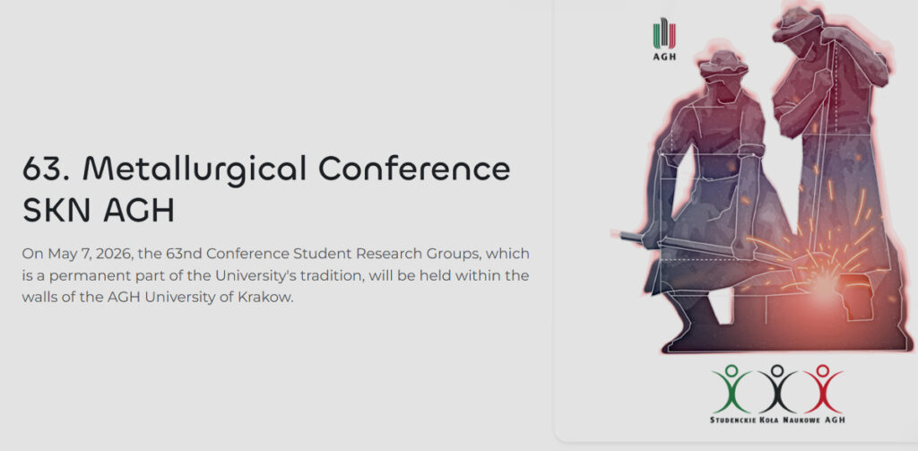 NetCastPL4.0 Patron of the Metallurgy, Foundry Engineering and Recycling Section at the 63rd AGH Metallurgical Student Research Groups Conference